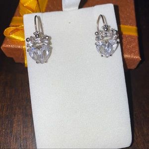 Juicy Couture Heart stone dangle earrings!